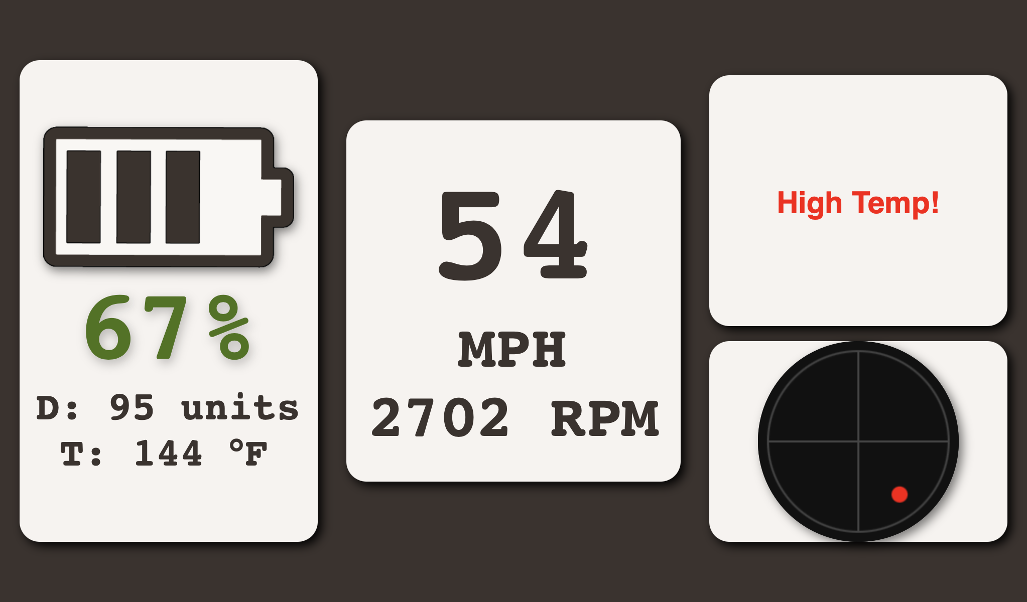 Dash Display System UI preview